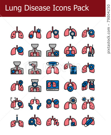 filled outline lung disease icons pack filled outline lung disease icons pack 79804250