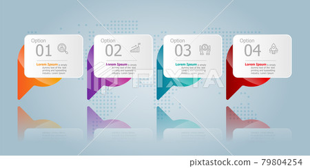 speech bubble horizontal infographic presentation element template speech bubble horizontal infographic presentation element template 79804254