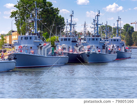 Swinoujscie. Naval warships at the naval base. Swinoujscie. Naval warships at the naval base. 79805160