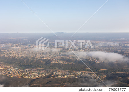 Aerial view of Carmel Valley with suburban neighborhood San Diego Aerial view of Carmel Valley with suburban neighborhood San Diego 79805777