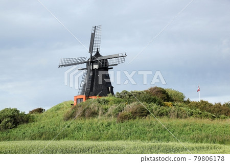 Windmill in Borglum near Lokken in Denmark 79806178