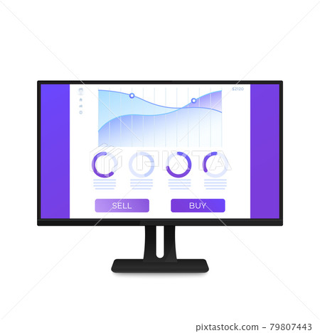Trading software, ui design, interface on screen Trading software, ui design, interface on screen 79807443