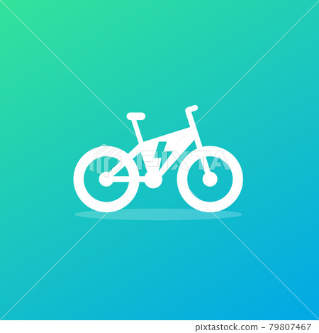 Electric bike with fat tires vector icon Electric bike with fat tires vector icon 79807467
