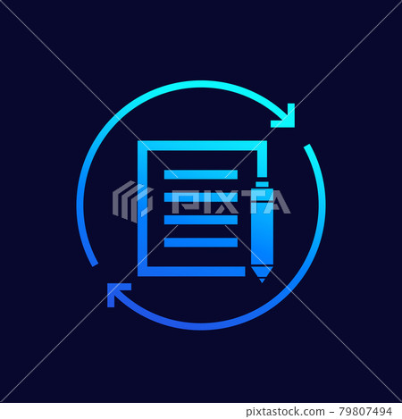 rewrite or edit icon, vector rewrite or edit icon, vector 79807494
