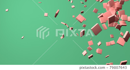 3D render of different size of square shapes 3D render of different size of square shapes 79807643