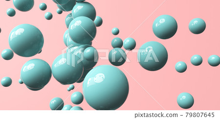 3D render of different size of spheres 79807645