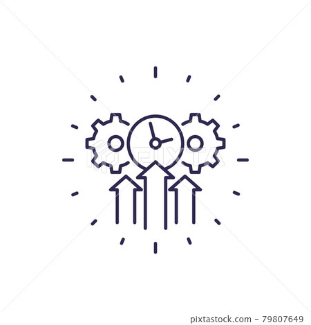 efficiency, efficient growth line icon efficiency, efficient growth line icon 79807649