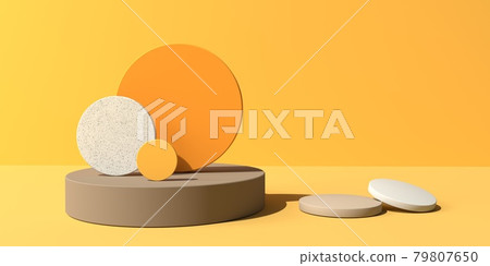 3D render of podium and circles 3D render of podium and circles 79807650