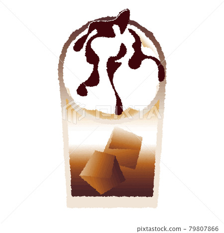 Ice Cafe Mocha_Watercolor Style_Material 79807866