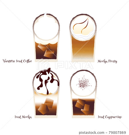 Ice coffee material set _ Wiener coffee _ Mocha _ Mocha Frosty _ Ice cappuccino _ Name English letters 79807869