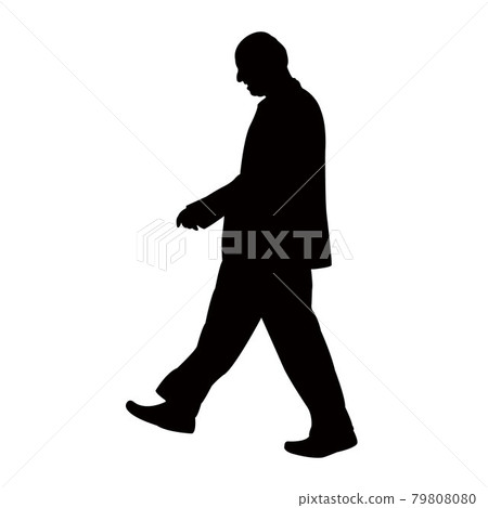 a man walking body silhouette vector - Stock Illustration [79808080 ...
