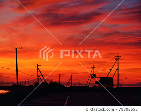 A sunset A sunset 79808658