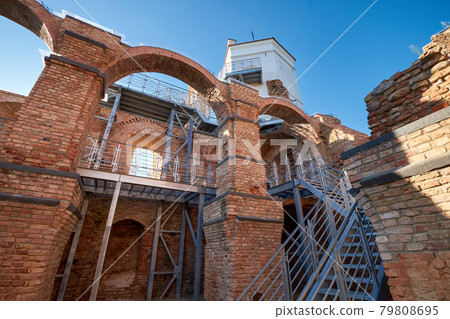 Belorussian attraction - ruins of old ancient castle in Golshany village, Grodno region, Belarus. 79808695