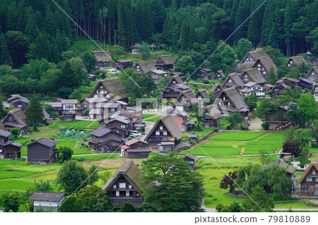 雨季過後的白川鄉 79810889