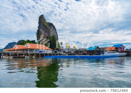 Ko Panyi ( Koh Panyee) is a Muslim fisherman village in Phang Nga Bay, Thailand 79812460
