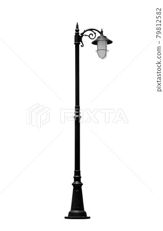 Street light pole isolated on a white background. Street light pole isolated on a white background. 79812582