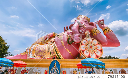 Wat Saman Rattanaram flower petals temple in Chachoengsao, Thailand Wat Saman Rattanaram flower petals temple in Chachoengsao, Thailand 79813400