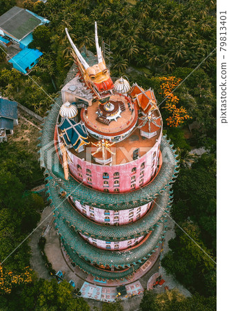 Dragon temple Wat Samphran in Nakhon Pathom, Thailand Dragon temple Wat Samphran in Nakhon Pathom, Thailand 79813401