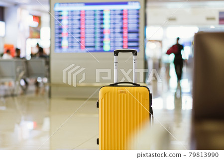 suitcase waiting on airport suitcase waiting on airport 79813990