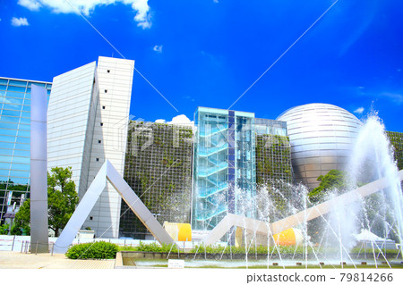 名古屋市科學館的風景和噴泉 79814266