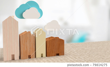 home and cloud for smart home technology concept 3d rendering home and cloud for smart home technology concept 3d rendering 79814275