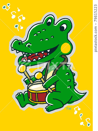 Crocodile hitting a crocodile 79815223