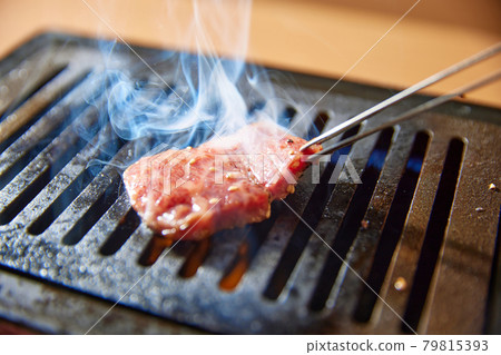 Yakiniku on a tabletop roaster Yakiniku on a tabletop roaster 79815393