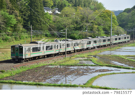 701 series ordinary train running on the Tohoku Line 79815577