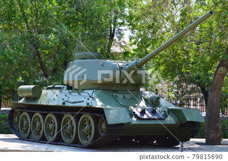 Elements of the vintage T-34 tank, that was used during the Second World War Elements of the vintage T-34 tank, that was used during the Second World War 79815690