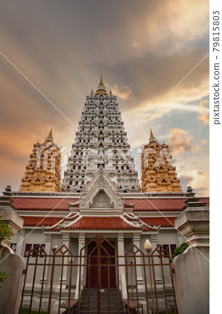 Wat Yannasang Wararam temple, Bodh Gaya Chedi, Bodhagaya Stupa Replica, in wat Yan, in Pattaya Wat Yannasang Wararam temple, Bodh Gaya Chedi, Bodhagaya Stupa Replica, in wat Yan, in Pattaya 79815803