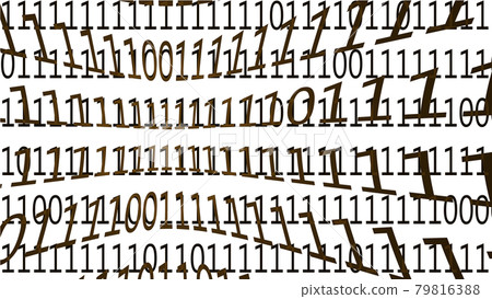 一排扭曲的數字，出現無數個0和1 79816388