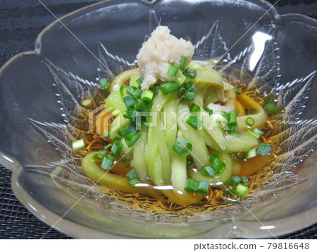 Eggplant somen style refreshing with new ginger 79816648