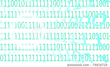 A row of numbers that are distorted and emerge with innumerable 0s and 1s A row of numbers that are distorted and emerge with innumerable 0s and 1s 79816728