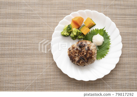 Handmade Japanese style hamburger steak 79817292