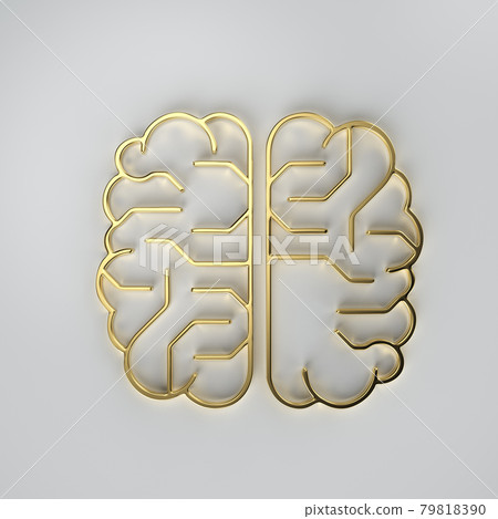 golden artificial intelligence brain or circuit brain golden artificial intelligence brain or circuit brain 79818390