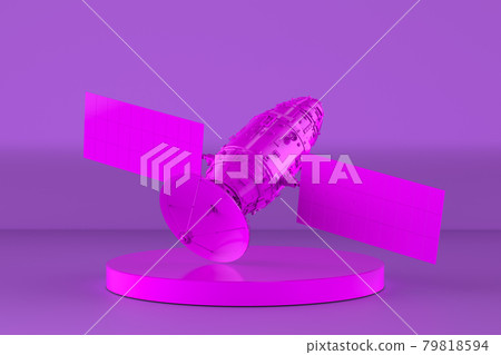 pink satellite dish on pink background pink satellite dish on pink background 79818594