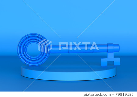 blue key on blue background blue key on blue background 79819185