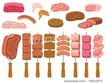 Barbecue meat set 79820475