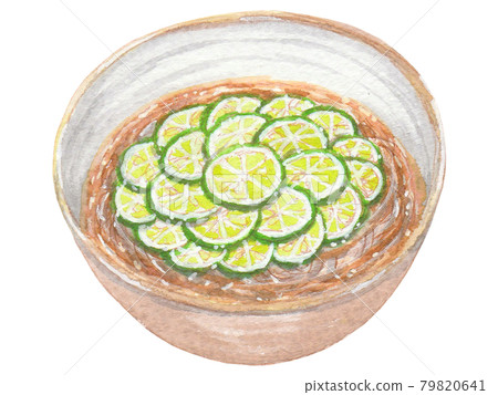 Hand-painted food and drink menu Sudachi soba 79820641