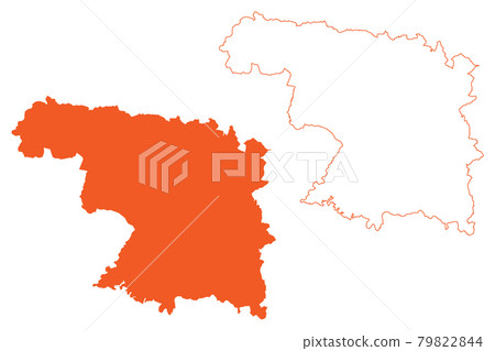 Province of Zamora (Kingdom of Spain, Autonomous Community Castile and Leon) map vector illustration, scribble sketch Zamora map 79822844