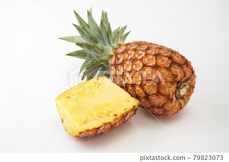 Pineapple fruit on a white background 79823073