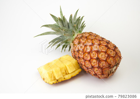 Pineapple fruit on a white background 79823086