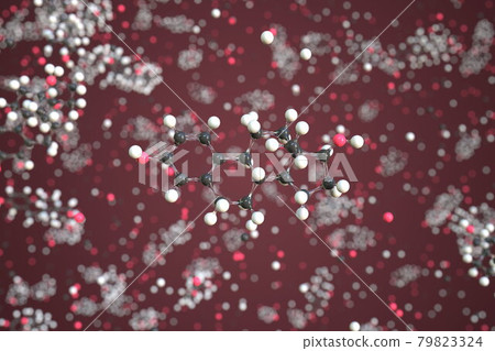 Estradiol molecule, conceptual molecular model. Chemical 3d rendering Estradiol molecule, conceptual molecular model. Chemical 3d rendering 79823324