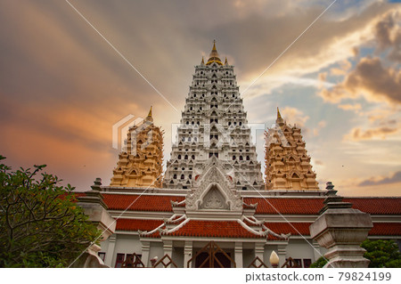 Wat Yannasang Wararam temple, Bodh Gaya Chedi, Bodhagaya Stupa Replica, in wat Yan, in Pattaya Wat Yannasang Wararam temple, Bodh Gaya Chedi, Bodhagaya Stupa Replica, in wat Yan, in Pattaya 79824199