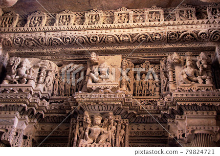Intricate Sculpture at Temple, Gwalior 79824721