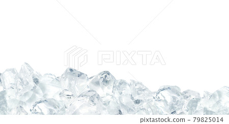 Ice illustration real background one side 79825014