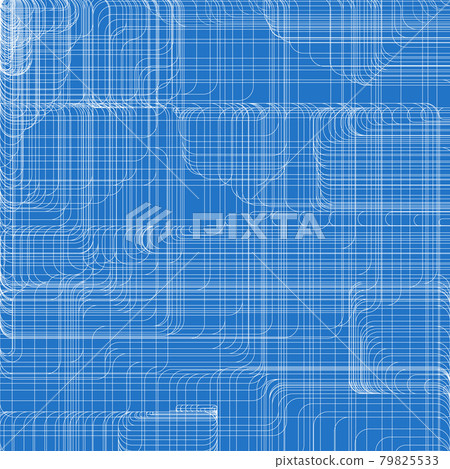 Abstract White Line Pattern on Blue Background 79825533