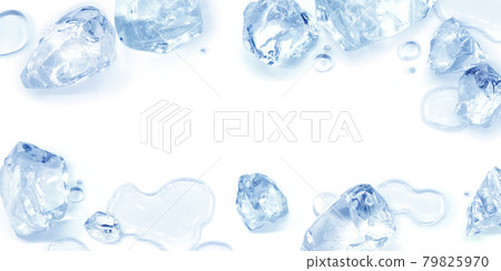 Ice illustration real background water drops blue Ice illustration real background water drops blue 79825970