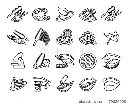 Vector graphic set. Icons. Cosmetology. Concept illustration for Web site app. Sign, symbol, element. Skin care. Simple isolated icons. contour, thin and linear design. Vector graphic set. Icons. Cosmetology. Concept illustration for Web site app. Sign, symbol, element. Skin care. Simple isolated icons. contour, thin and linear design. 79826908