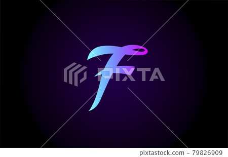 blue pink F alphabet letter logo for branding and business. Creative gradient design for lettering and corporate blue pink F alphabet letter logo for branding and business. Creative gradient design for lettering and corporate 79826909